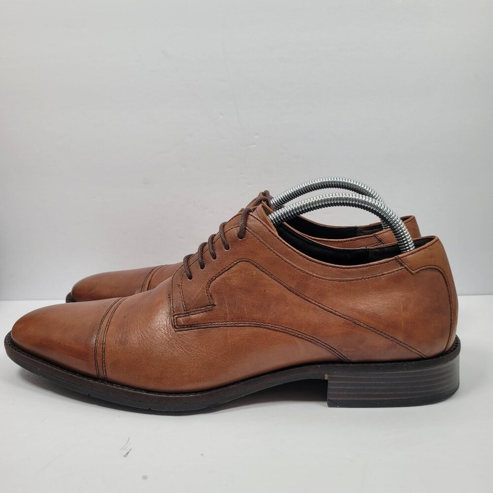 Johnston & Murphy Men's Brown Leather Oxfords Shoes 20-1276 US Size 13M - Picture 2 of 8